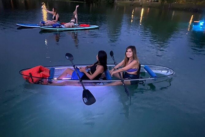 Date Night LED Glow Clear Kayak or Paddleboard & Champagne - Orlando’s Glow Kayak Date Night: Clear Water, Night Lights, Real Romantic Timing