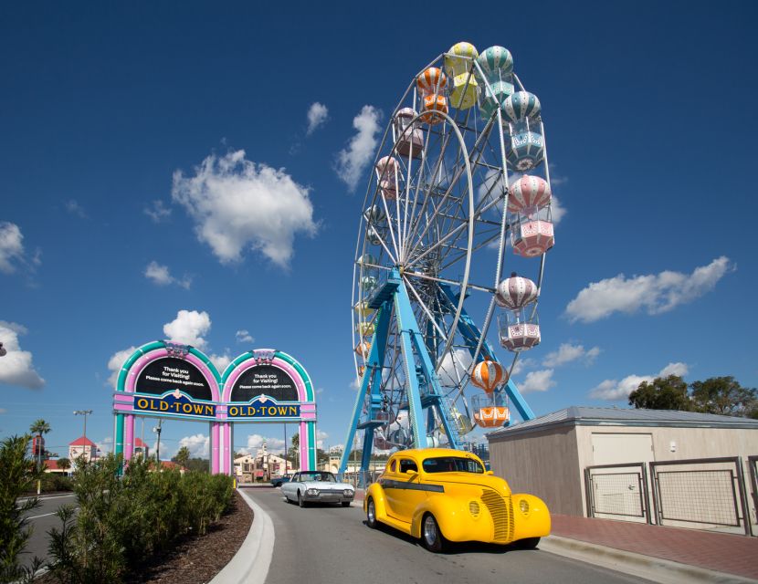 Kissimmee: Old Town Ferris Wheel, Attractions, and Dinner - Ferris wheel details: 18 gondolas and night views 85+ feet up