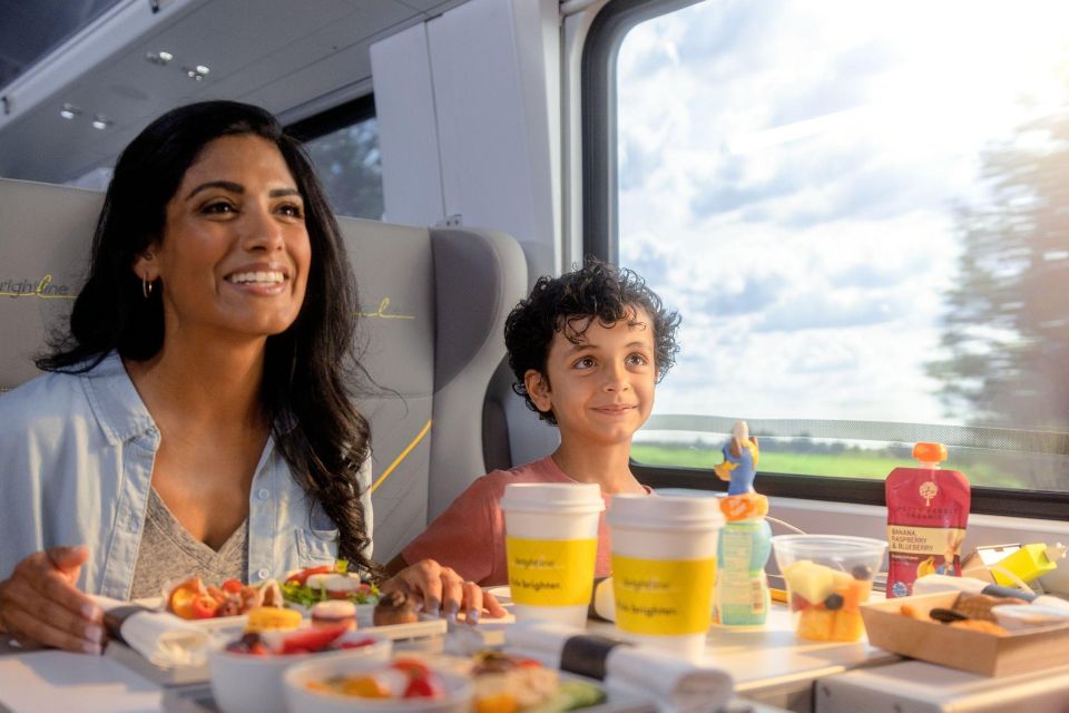 Orlando: Train Transfer to Miami - Getting onto the train: storage, seating, and the small comforts