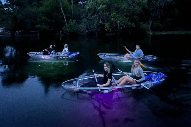 Rainbow Springs: Clear Kayak Sunset & Glow Tour - Riding in a 100% Clear Kayak: The View Under Your Feet